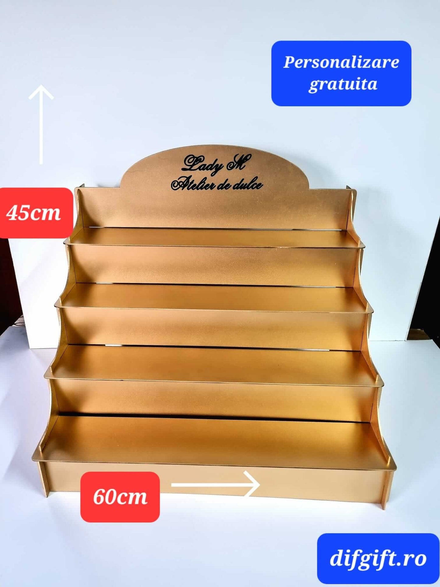 Suport Prajituri Candy bar Auriu