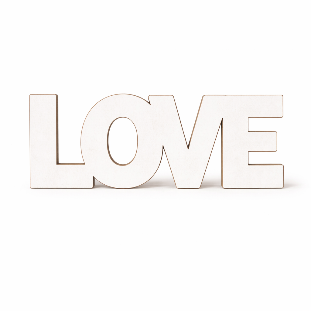 Blank LOVE Decupat Laser pentru Personalizare – set 10 bc