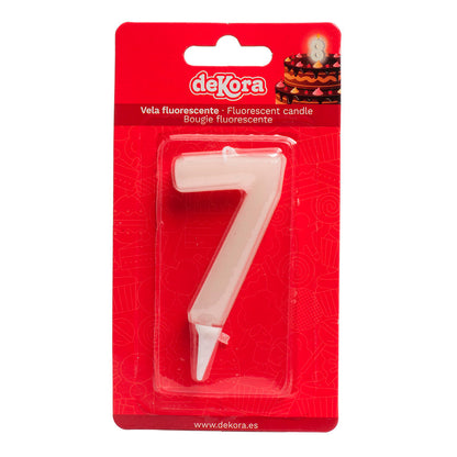 Lumânare tort cifra 7 Fluorescenta 6cm