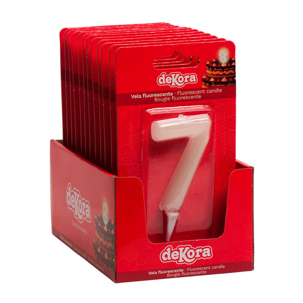 Lumânare tort cifra 7 Fluorescenta 6cm