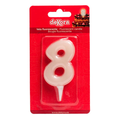 Lumânare tort cifra 8 Fluorescenta 6cm