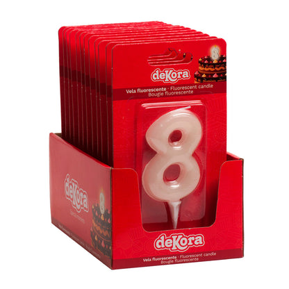 Lumânare tort cifra 8 Fluorescenta 6cm