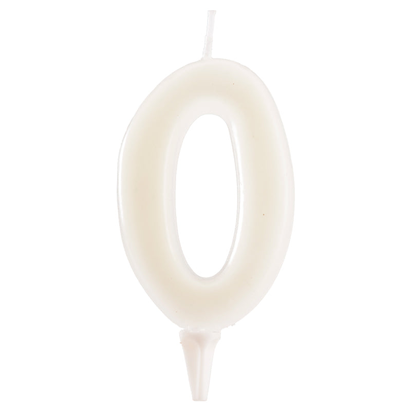 Lumânare tort cifra 0 fluorescentă 6cm