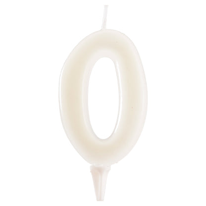 Lumânare tort cifra 0 fluorescentă 6cm