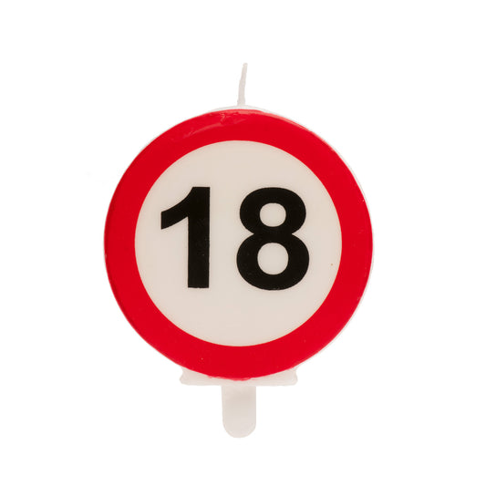 Lumânare tort aniversară 18 ani – semn rutier
