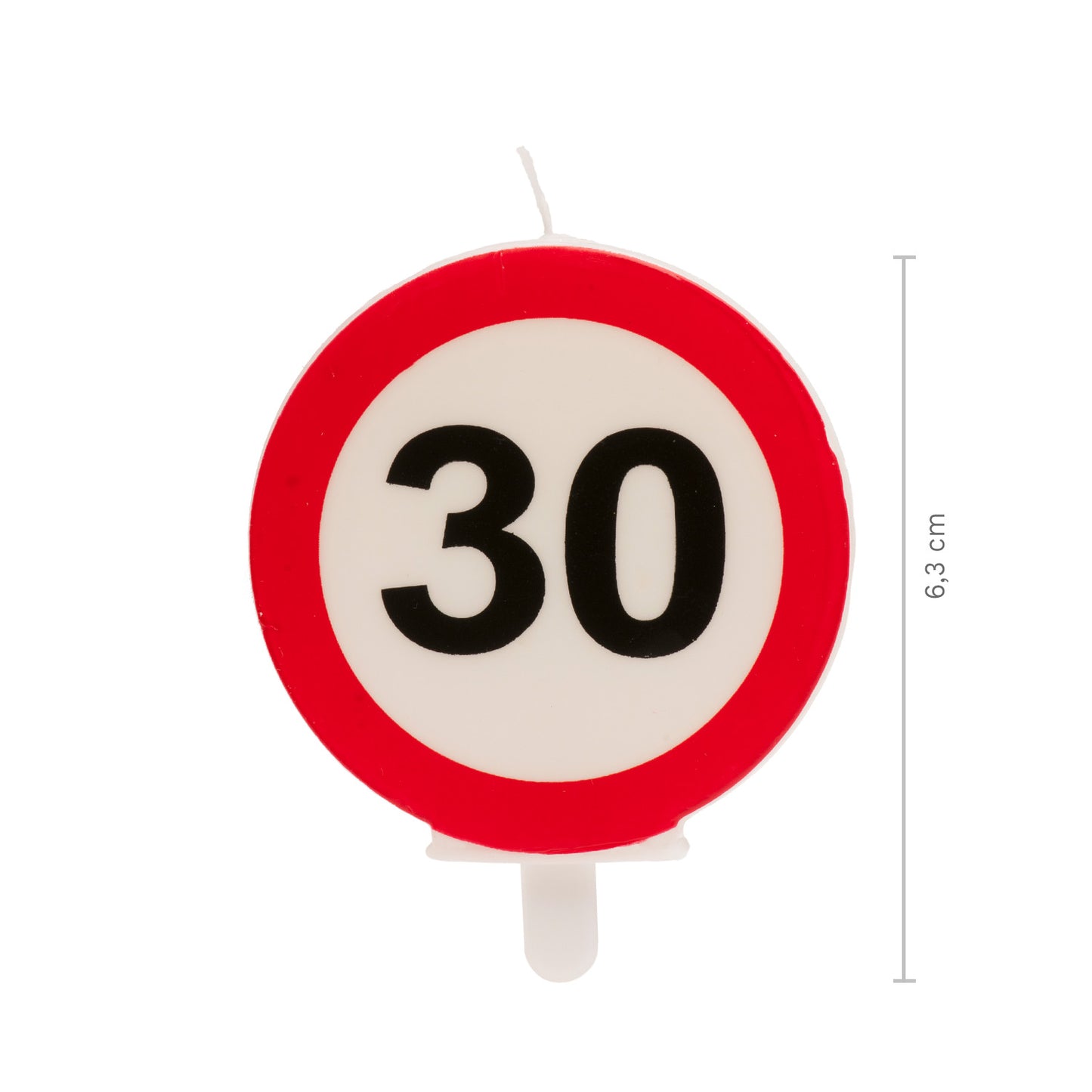 Lumânare tort aniversară 30 ani – semn rutier