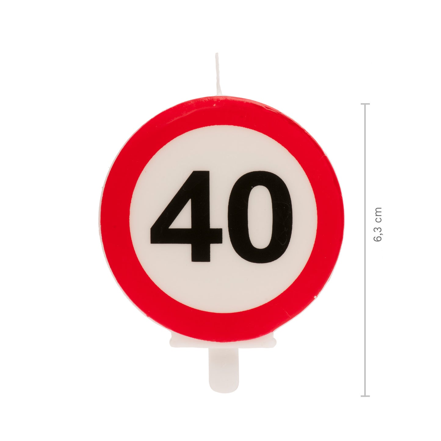 Lumânare tort aniversară 40 ani – semn rutier