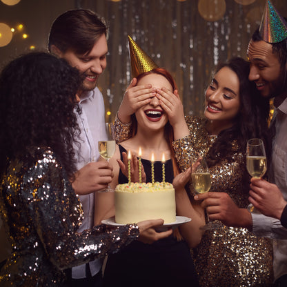 Lumânari tort GOLD BUBBLE  14cm set 6bc