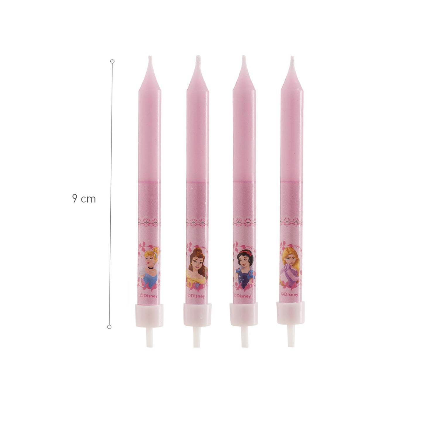 Set 8 lumânări aniversare Prințese Disney 9 cm