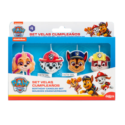 Lumânări tort Paw Patrol – set 4 bucăți