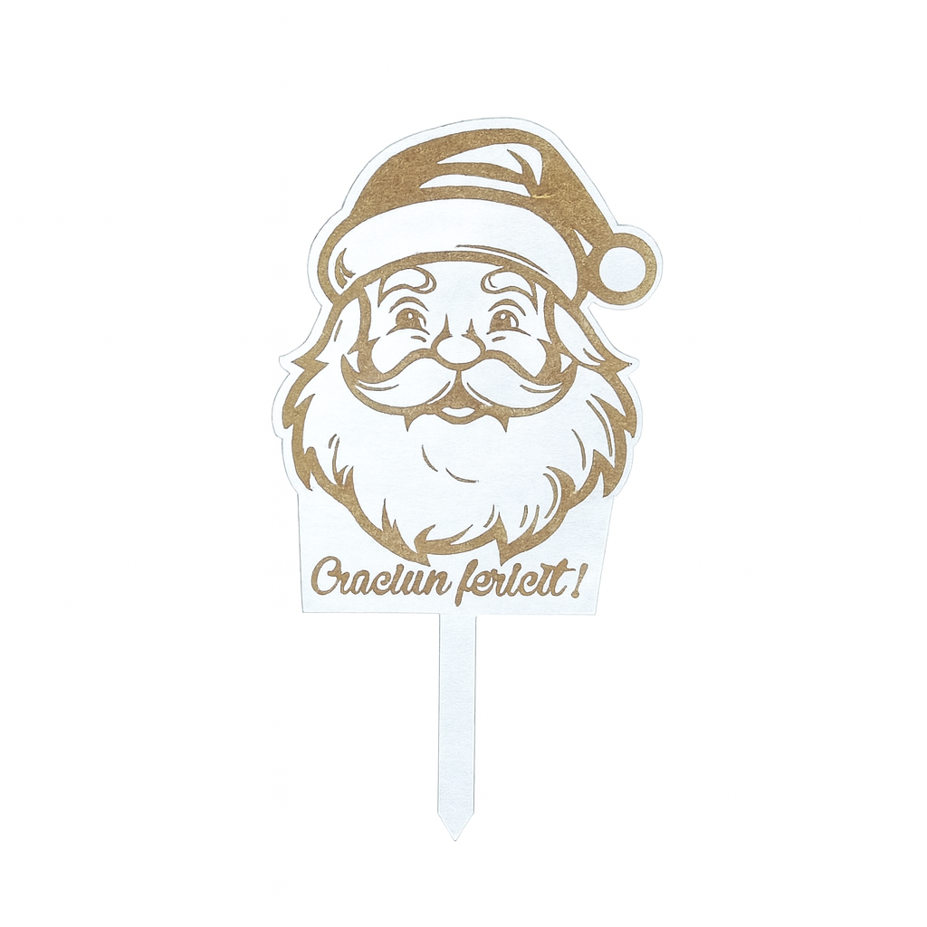 Topper Moș Crăciun gravat