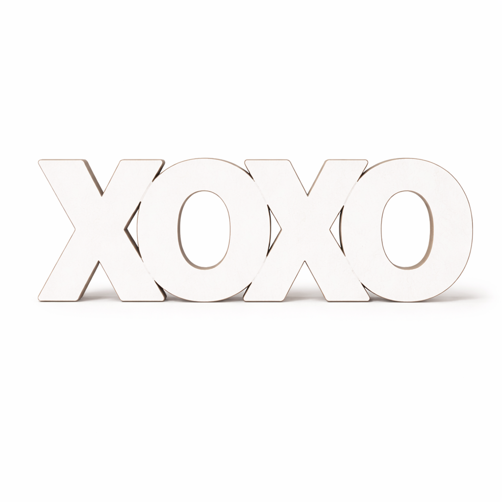 Blank XOXO – Litere Decorative Decupate Laser – set 10 bc