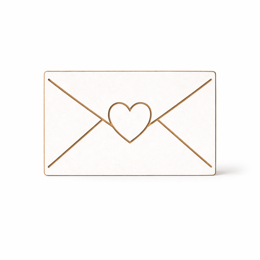 Blank Plic Decorativ cu Inimă – set 10 bc