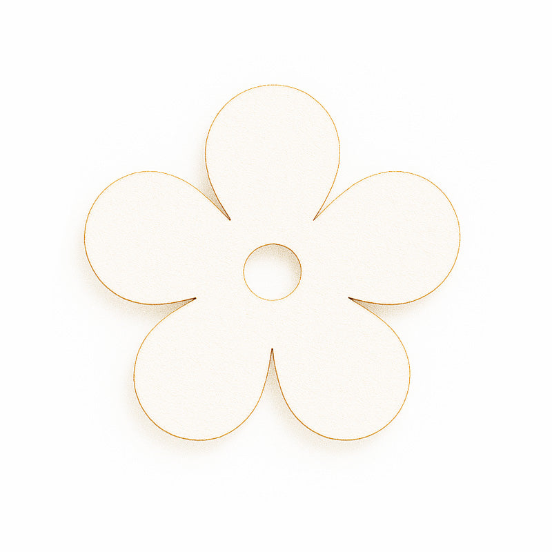 Set 10bc - Blankuri Floare simpla cu cinci petale din MDF 3mm