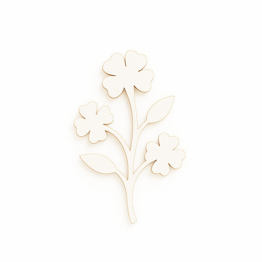 Set 10bc - Blankuri Ramura cu flori din MDF 3mm
