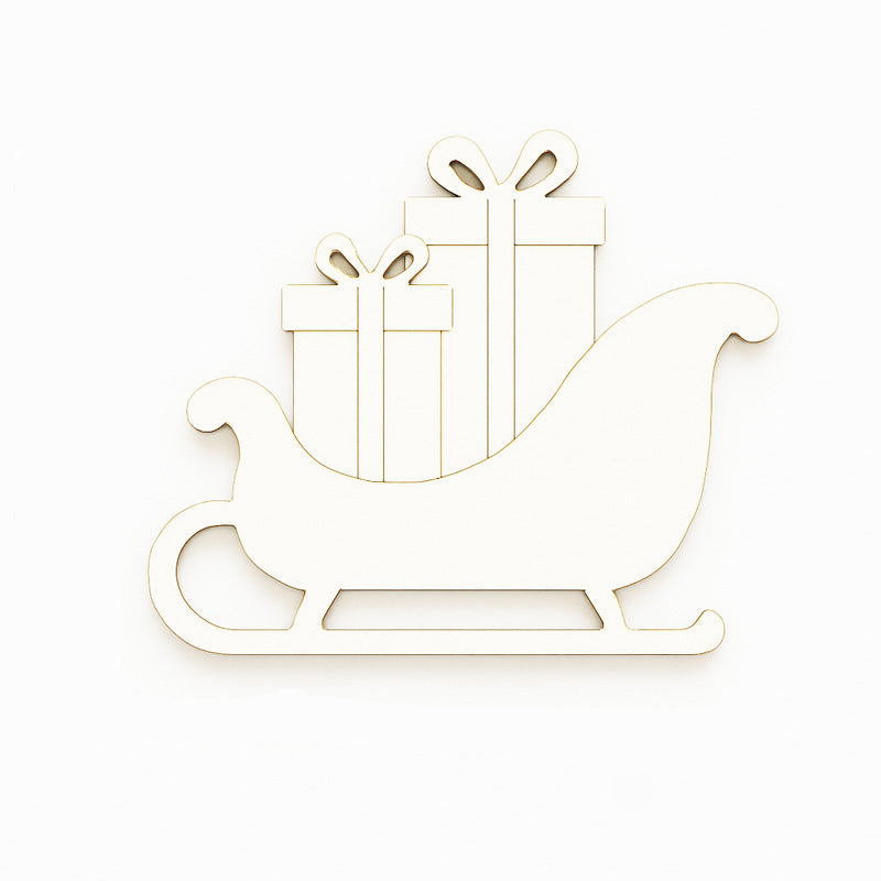 Set 10bc - Blankuri Sanie cu cadouri Craciun din MDF 3mm