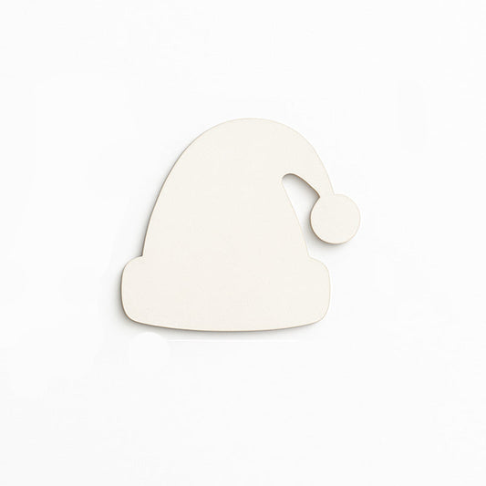 Set 10bc - Blankuri Caciula Mos Craciun din MDF 3mm